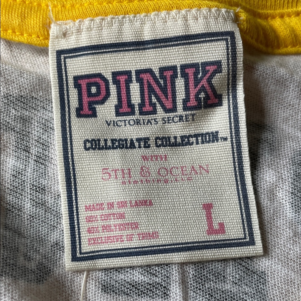 Iowa Hawkeyes football shirt NWT size large Victoria Secret Pink - Picture 6 of 10